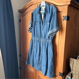 Michael Kors Denim Button-Up Dress